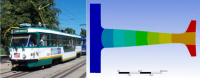 Straßenbahn T3 und Analyse der Verformungen am Schwungrad (Lavalscheibe)